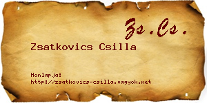 Zsatkovics Csilla névjegykártya